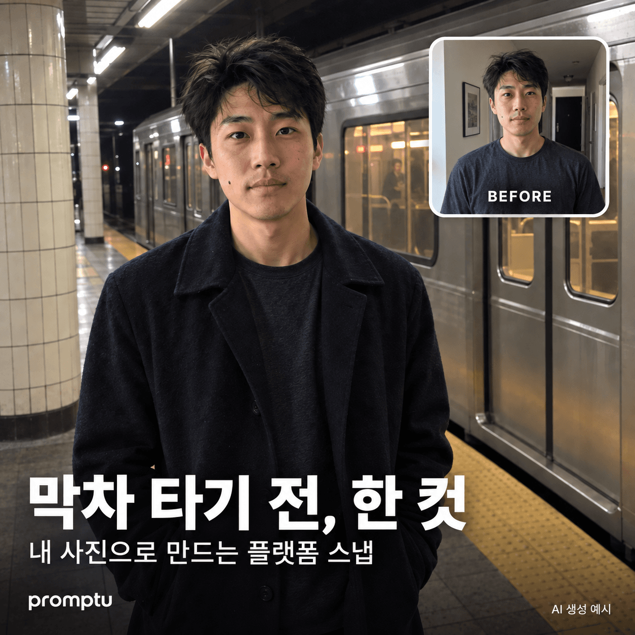 막차 타기 전, 내 사진을 플랫폼 스냅으로